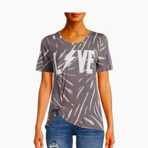 No Boundaries NWT Relaxed Fit Short Sleeve Side Twist Tie Dye Graphic Tee 736